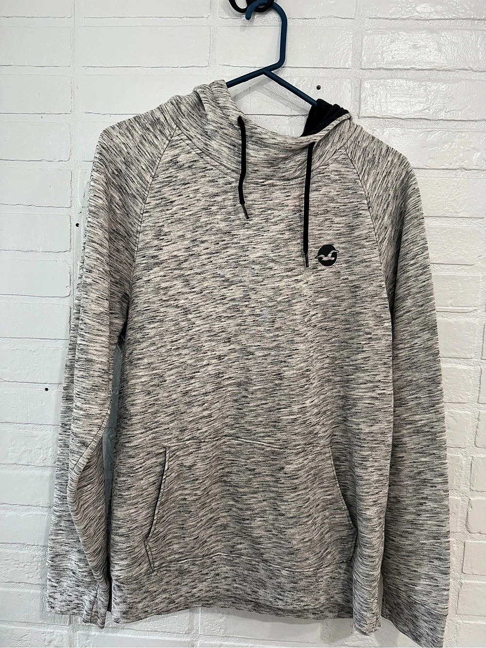 Hollister Gray Marled Hoodie Size Medium Like New